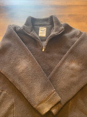 Arrow Men's Dark Brown Sherpa Zip-Up Pullover